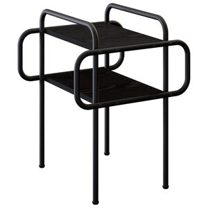 vidaXL Mesa de centro Roble Negro 40 x 40 x 51 cm Madera de ingenier&iacute;a