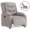 vidaXL Sill&oacute;n reclinable el&eacute;ctrico de tela gris nube