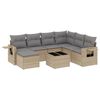 vidaXL Juego de sof&aacute;s de jard&iacute;n con cojines beige 8 pzas rat&aacute;n PE