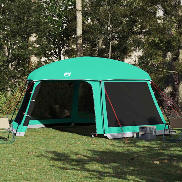 vidaXL Carpa para piscina con desmontables y paredes verde 618x532 cm