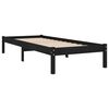 vidaXL Estructura de cama sin colch&oacute;n madera maciza negro 100x200 cm