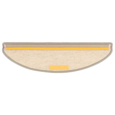 vidaXL Alfombrilla autoadhesiva escalera sisal 15 uds beige 65x25 cm