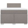 vidaXL Cama box spring con colch&oacute;n tela gris taupe 120x200 cm