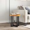 vidaXL Mesa de centro de madera maciza de teca y polirresina 40x45 cm