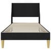 vidaXL Estructura de cama con cabecera Negro 100 x 200 cm tela