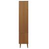 vidaXL Mueble vitrina MOLDE madera maciza de pino marr&oacute;n 90x35x175 cm