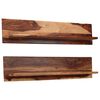 vidaXL Estantes de pared 2 uds madera maciza de acacia 118x26x20 cm