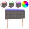 vidaXL Cabecero con LED cuero sint&eacute;tico gris 80x5x78/88 cm