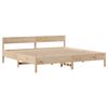 vidaXL Estructura de cama sin colch&oacute;n madera maciza de pino 200x200 cm