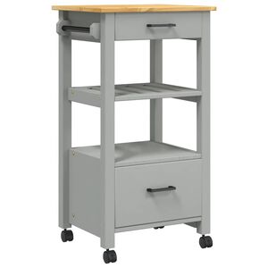 vidaXL Carrito de cocina MONZA madera maciza de pino 48x40x88,5 cm