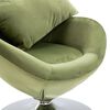 vidaXL Sill&oacute;n giratorio con forma de huevo con coj&iacute;n de terciopelo verde claro