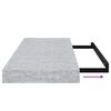 vidaXL Estantes flotantes pared 4 uds MDF gris hormig&oacute;n 60x23,5x3,8 cm