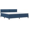 vidaXL Cama tipo Box Spring con colch&oacute;n con LED Azul 200 x 200 cm tela