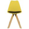 vidaXL Juego de comedor 5 piezas 80x80 cm negro y amarillo