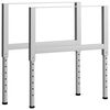 vidaXL Estructura de banco de trabajo 2 uds metal 85x(69-95,5)cm gris