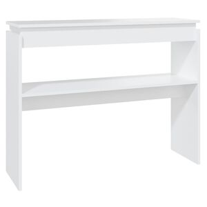 vidaXL Mesa consola madera de ingenier&iacute;a blanca 102x30x80 cm