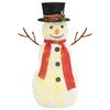 vidaXL Mu&ntilde;eco de nieve decorativo de Navidad con LED tela lujosa 60 cm