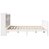 vidaXL Cama con estantería sin colchón madera maciza blanca 180x200 cm