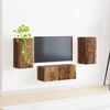 vidaXL Conjunto de mueble de TV Montaje en la pared 6 pcs Madera vieja