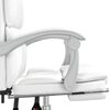 vidaXL Silla de oficina reclinable cuero sint&eacute;tico blanco