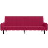 vidaXL Sof&aacute; cama de 2 plazas terciopelo color vino tinto