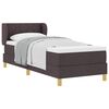 vidaXL Cama tipo Box Spring con colch&oacute;n Marr&oacute;n Oscuro 80 x 200 cm tela