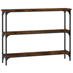 vidaXL Mesa consola madera de ingenier&iacute;a roble ahumado 100x22,5x75 cm
