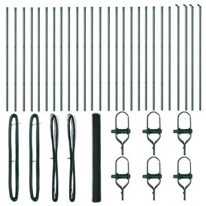 vidaXL Poste de Valla Verde 50 x 1,6 m (malla de 13 mm) Acero y PVC