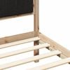 vidaXL Estructura de Cama con Cabecera Tapizada Negro 140 x 190 cm