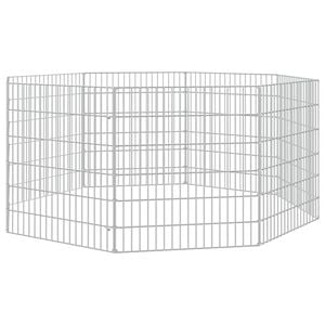 vidaXL Recinto animales corral 8 paneles hierro galvanizado 54x60 cm