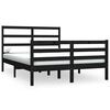 vidaXL Estructura de cama de madera maciza de pino negra 140x190 cm