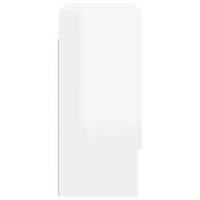 vidaXL Armario de pared madera contrachapada blanco brillo 60x31x70 cm