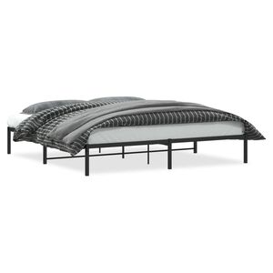 vidaXL Estructura de cama sin colch&oacute;n metal negro 200x200 cm