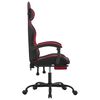 vidaXL Silla gaming giratoria y reposapi&eacute;s cuero sint&eacute;tico