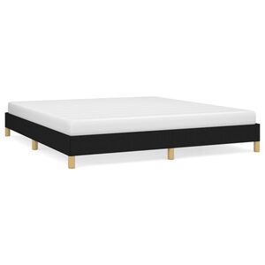 vidaXL Cama sin colch&oacute;n tela negro 180x200 cm