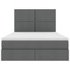vidaXL Cama con almacenamiento y colch&oacute;n Gris oscuro 140 x 190 cm