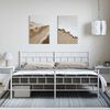 vidaXL Estructura cama sin colchón con estribo metal blanco 193x203 cm