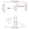 vidaXL Parque infantil de exterior de madera maciza de pino