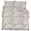 vidaXL Juego de funda n&oacute;rdica algod&oacute;n blanco y marr&oacute;n 200x200 cm