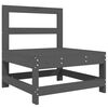 vidaXL Juego de muebles de jard&iacute;n 3 pzas madera maciza de pino gris
