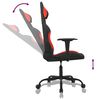 vidaXL Silla gaming tela negro y rojo