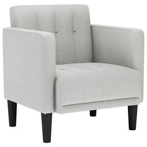 vidaXL Sill&oacute;n con reposabrazos, color gris nube, 53 cm, tapizado en tela