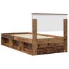 vidaXL Estructura de cama con cabecera Madera vieja 90 x 190 cm