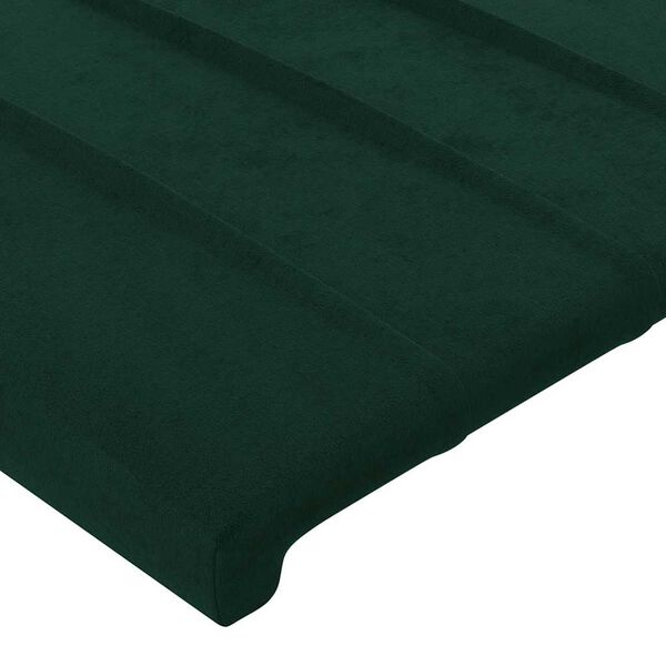 vidaXL Cabeceros terciopelo verde oscuro 200x5x78/88 cm