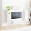 vidaXL Conjunto de mueble de TV 3 pcs brillante Madera de ingenier&iacute;a
