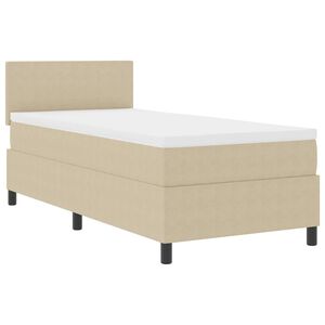 vidaXL Cama tipo Box Spring Gris claro y . 80 x 200 cm Tela de Pana