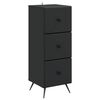 vidaXL Cajonera Negro 33 x 34,5 x 90 cm Madera de Ingenier&iacute;a
