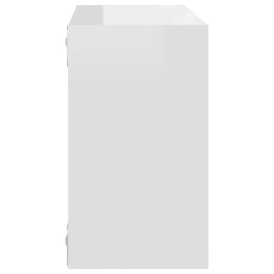 vidaXL Estantes cubos pared 6 uds blanco brillo 26x15x26 cm
