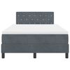 vidaXL Cama tipo Box Spring Gris oscuro 120 x 190 cm Terciopelo