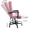 vidaXL Silla de oficina reclinable terciopelo rosa